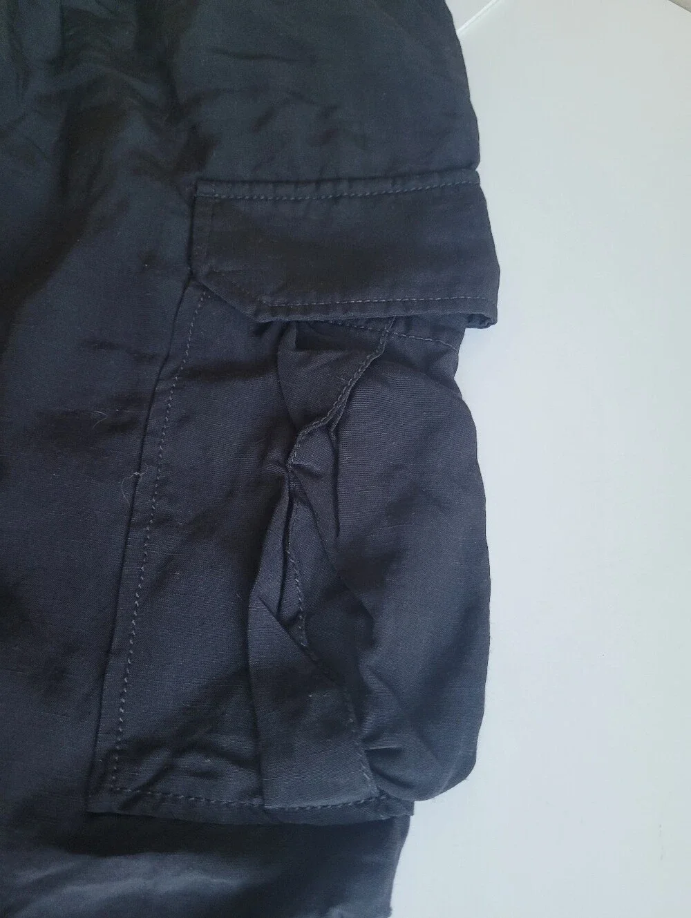 Zara Oversized Wide Leg Baggy Cargo Pants Black Womens Medium Streetwear